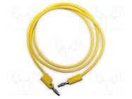 Test lead; 15A; banana plug 4mm,both sides; Urated: 1kV; yellow MUELLER ELECTRIC