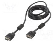 Cable; D-Sub 15pin HD plug,both sides; black; 5m; Øcable: 8mm 