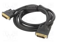 Cable; dual link; DVI-D (24+1) plug,both sides; PVC; 1.8m; black VCOM