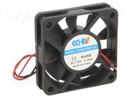 Fan: DC; axial; 12VDC; 60x60x15mm; 38.05m3/h; 40.54dBA; 5000rpm POWERNEX