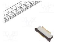 Connector: FFC/FPC; vertical; PIN: 10; ZIF; SMT; 125V; 1A; gold flash GCT