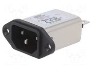 Connector: AC supply; socket; male; Inom: 15A; Ir: 310uA; 250VAC SCHAFFNER