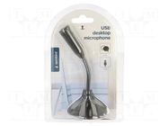 Microphone; black; USB A; -67dB; 100Hz÷16kHz GEMBIRD