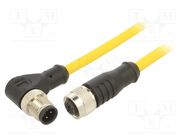 Connection lead; M12; PIN: 4; angled; 10m; plug; 250VAC; 4A; PVC; IP68 MUELLER ELECTRIC