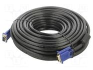 Cable; D-Sub 15pin HD plug,both sides; black; 30m; Øcable: 8mm 