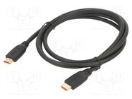 Cable; HDMI 2.0; HDMI plug,both sides; PVC; 1.8m; black; 32AWG VCOM