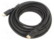 Cable; HDMI plug,both sides; PVC; HDMI 2.0; 10m; black; 32AWG VCOM