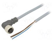 Cable: for sensors/automation; PIN: 4; angled; 2m; M12; 250VAC; 4A CARLO GAVAZZI