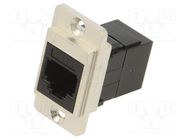 Coupler; DUALSLIM; Cat: 3; Layout: 6p4c; RJ11 socket,both sides CLIFF