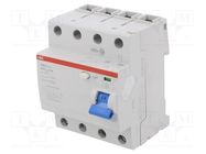 RCD breaker; Inom: 100A; Ires: 100mA; Max surge current: 5000A ABB