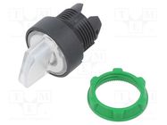 Switch: rotary; 22mm; Stabl.pos: 1; white; LED; IP66; prominent SCHNEIDER ELECTRIC