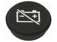 Button; round; Ø21mm; black; 09 