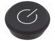 Button; round; Ø21mm; black; 09 EAO