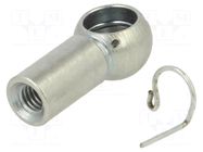 Mounting element for gas spring; zinc plated steel; 10mm PNEUMAT