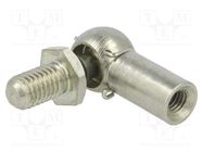 Mounting element for gas spring; Mat: zinc plated steel; 10mm PNEUMAT