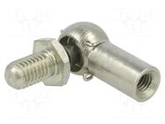 Mounting element for gas spring; zinc plated steel; 10mm PNEUMAT