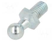 Mounting element for gas spring; zinc plated steel; 10mm PNEUMAT
