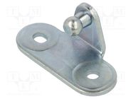 Mounting element for gas spring; Mat: zinc plated steel; 10mm PNEUMAT