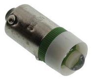 LED BULB, BA9S, GREEN, T-3 1/4