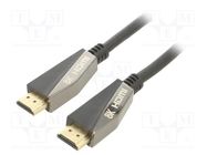 Cable; HDCP 2.2,HDMI 2.1; HDMI plug,both sides; PVC; 1.5m; black VCOM