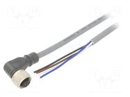 Cable: for sensors/automation; PIN: 4; angled; 5m; M12; 250VAC; 4A CARLO GAVAZZI