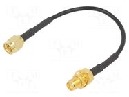 Cable; SMA male,SMA female; straight; 0.153m; 50Ω AMPHENOL RF