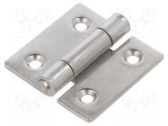 Hinge; Width: 50mm; stainless steel; H: 50mm ELESA+GANTER