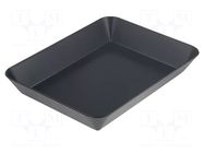 Container: cuvette; ESD; black; polystyrene; Base dim: 210x150mm LICEFA