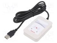 RFID reader; 4.3÷5.5V; USB; antenna; Range: 100mm; 88x56x18mm; ABS ELATEC