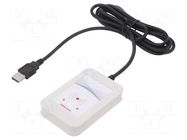 RFID reader; 4.3÷5.5V; USB; antenna; Range: 100mm; 88x56x18mm; ABS ELATEC