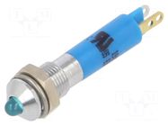 Indicator: LED; prominent; blue; 24VDC; Ø6mm; IP40; connectors CML INNOVATIVE TECHNOLOGIES