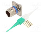 Connector: military; socket; male; PIN: 6; straight; crimped; 5A AMPHENOL AIR