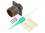 Connector: military; socket; male; PIN: 22; straight; crimped; 5A AMPHENOL AIR