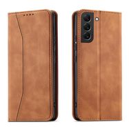 Magnet Fancy Case Case for Samsung Galaxy S22 + (S22 Plus) Pouch Wallet Card Holder Brown, Hurtel