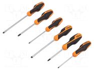 Kit: screwdrivers; Phillips,slot; BETAGRIP; 6pcs. BETA