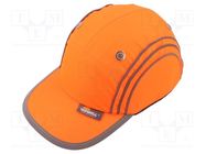 Light helmet; adjustable; Size: 58÷62mm; orange; polyester VIZWELL