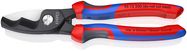 KNIPEX 95 12 200 Cable Shears with twin cutting edge with comfort handles burnished 200 mm