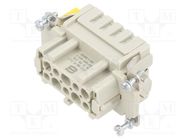 Connector: HDC; contact insert; female; Han® ES; PIN: 10; 10+PE HARTING