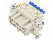 Connector: HDC; contact insert; female; 16A; 500V; Han® ES Press HARTING