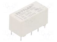Relay: electromagnetic; DPDT; Ucoil: 5VDC; 3A; 2A/125VAC; 2A/30VDC ZETTLER