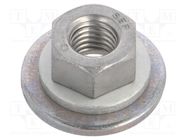 Nut; with flange,with washer,protective; hexagonal; M10; 1.5 BOSSARD