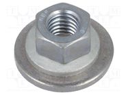 Nut; with flange,with washer,protective; hexagonal; M8; 1.25 BOSSARD