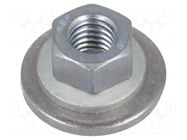 Nut; with flange,with washer,protective; hexagonal; M8; 1.25 BOSSARD