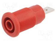 Socket; 4mm banana; 32A; 1kV; Cutout: Ø12.2mm; red; nickel plated STÄUBLI