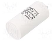 Capacitor: polypropylene; motors, run; 25uF; 450V; Ø45x90mm; ±5% SR PASSIVES