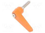 Lever; adjustable; Thread len: 25mm; Lever length: 45mm ELESA+GANTER