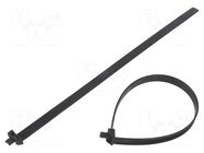 Cable tie; multi use; black; polyamide HELLERMANNTYTON