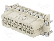 Connector: HDC; female; PIN: 16; size 16A; contact insert; 400V; 16A WIELAND