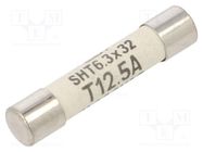 Fuse: fuse; time-lag; 12.5A; 400VAC; 400VDC; ceramic,cylindrical SCHURTER