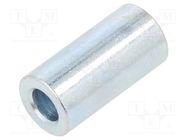 Spacer sleeve; 20mm; cylindrical; steel; zinc; Out.diam: 10mm 